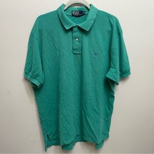 Vintage Ralph Lauren Teal Green 100% Cotton Polo Shirt